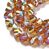 Electroplate Glass Beads Strands GLAA-Q105-04T-4