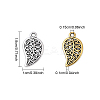 40Pcs 2 Colors Tibetan Style Alloy Pendants TIBEP-YW0002-11-3