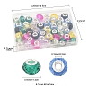 48Pcs 8 Colors Handmade Glass European Beads GLAA-FS0002-14-4