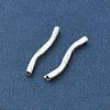 Brass Wavy Tube Beads KK-H532-36B-S-2