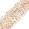Electroplate Opaque Glass Beads GLAA-F108-10A-13-1