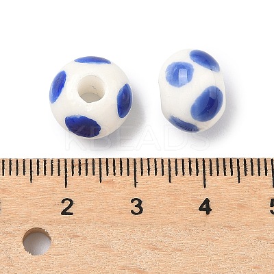 Handmade Porcelain European Beads PORC-C009-01C-1