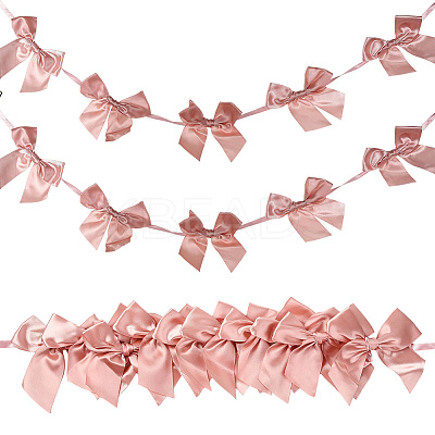2Pcs Cloth Bowknot Hanging Banner for Christmas Tree Decoration AJEW-SP0002-82C-1