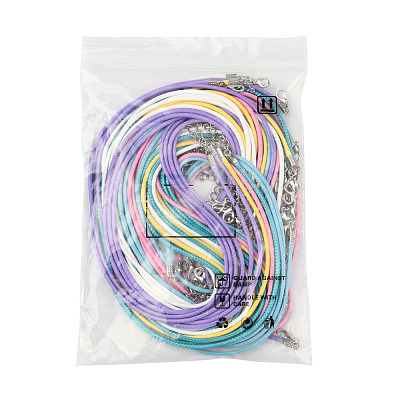 36Pcs 6 Colors Waxed Cord Necklace Making NCOR-FS0001-04-1