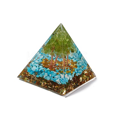 Orgonite Pyramid Resin Display Decorations DJEW-I017-01C-1