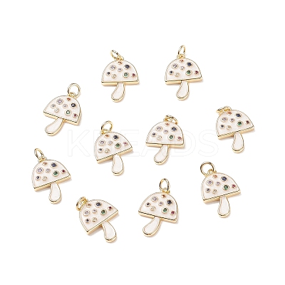 Brass Micro Pave Colorful Cubic Zirconia Pendants LS-KK-C100-09G-1