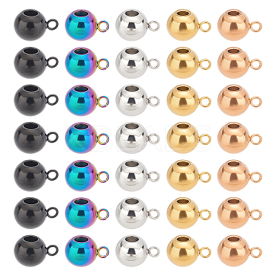 40Pcs 5 Colors Ion Plating(IP) 304 Stainless Steel Tube Bails STAS-UN0049-13-1