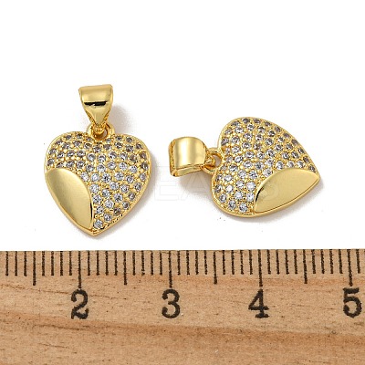 Brass Micro Pave Cubic Zirconia Pendants KK-N254-135E-G-1