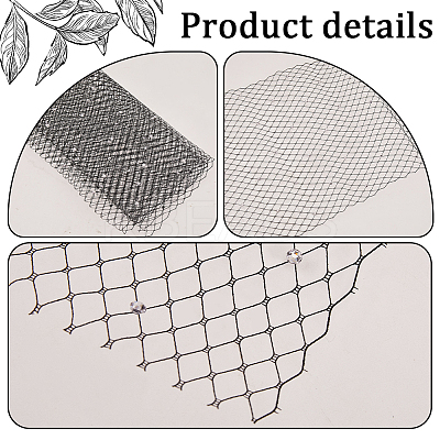 Polyester Big Eye Mesh Organza Veil DIY-WH0453-61A-1