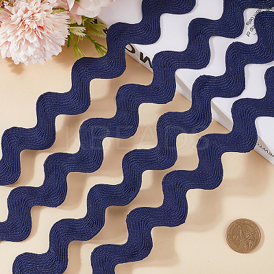 9 Yards Polyester Wavy Fringe Trim Ribbon OCOR-XCP0002-94A-1