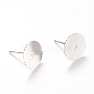 Tarnish Resistant 304 Stainless Steel Stud Earring Findings X-STAS-T007-8mm-01-1
