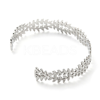 Non-Tarnish 304 Stainless Steel Leafy Branch for Women BJEW-B064-04P-1