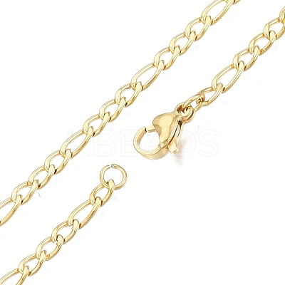 Men's 201 Stainless Steel Figaro Chains Necklace NJEW-N050-A08-3-60G-1