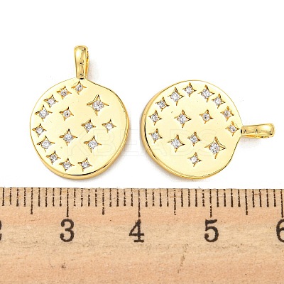 Brass Micro Pave Cubic Zirconia Pendants KK-Q809-06G-1