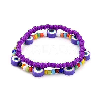 Glass Seed Beads Stretch Bracelets BJEW-JB06291-05-1