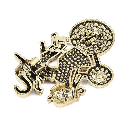 Halloween Witch with Bike Enamel Pins JEWB-I052-03AG-1