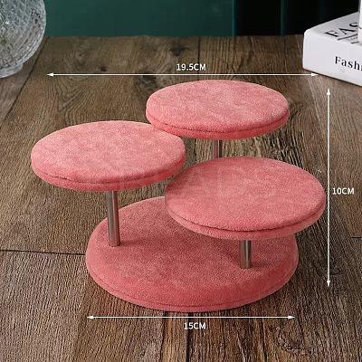 Three-Tier Velvet Jewelry Display Risers PW-WG90543-01-1