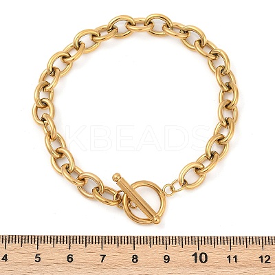 304 Stainless Steel Chain Bracelets for Women LS-BJEW-Z106-03G-1