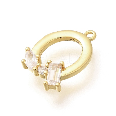 Brass Micro Pave Cubic Zirconia Pendants KK-M310-01G-17-1