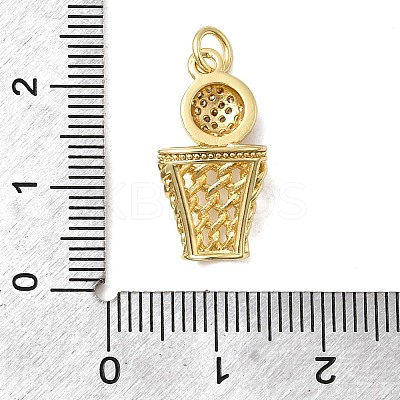 Brass Micro Pave Cubic Zirconia Pendants KK-H092-09B-G-1