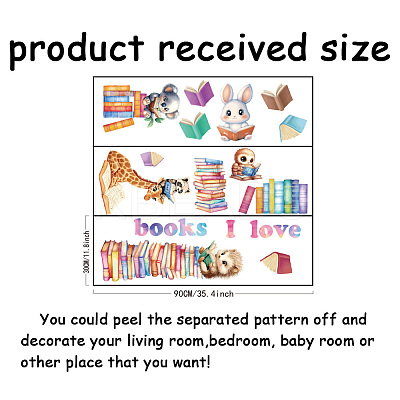 Translucent PVC Self Adhesive Wall Stickers STIC-WH0015-334-1