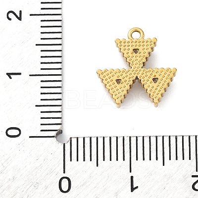 Ion Plating(IP) 304 Stainless Steel Cubic Zirconia Pendants STAS-R141-04G-01-1