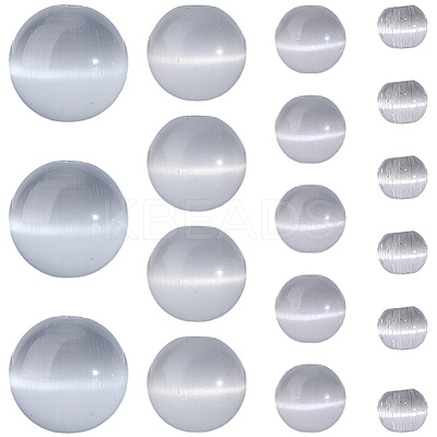 190Pcs 4 Styles Cat Eye Beads GLAA-PA0001-40B-1