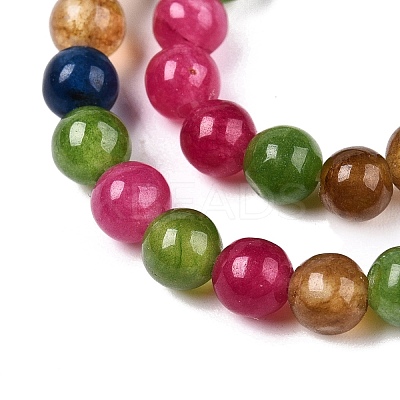 Dyed Natural White Jade Beads Strands G-T140-4mm-A15-1