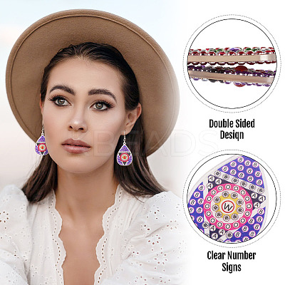 DIY Diamond Acrylic Evil Eye Theme Earrings Kit DIY-TA0005-71-1