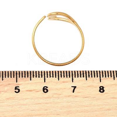 Hollow Heart 304 Stainless Steel Adjustable Open Cuff Rings for Women RJEW-M103-01B-G-1