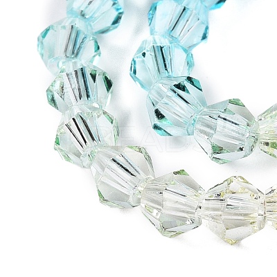 Gradient Color Baking Paint Glass Bead Strands X1-DGLA-A039-T6mm-A07-1
