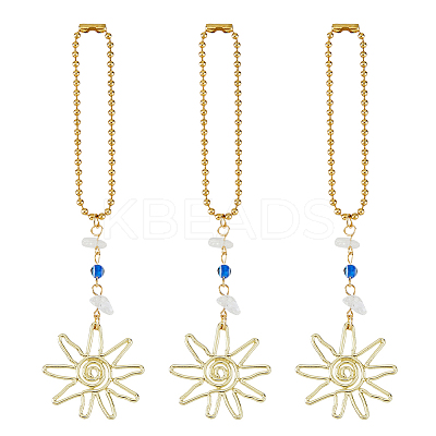 3Pcs Alloy Pendant Decorations HJEW-FH00121-1