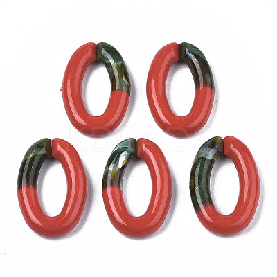 Two Tone Opaque Acrylic Linking Rings OACR-S038-035E-1