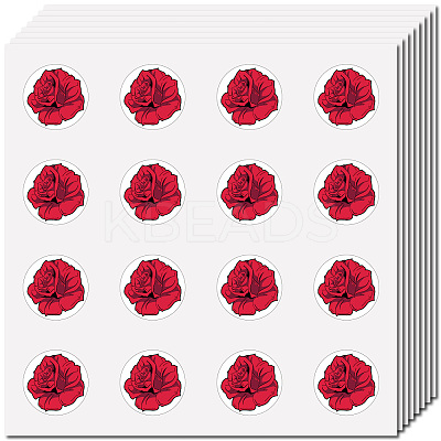 8 Sheets Plastic Waterproof Self-Adhesive Picture Stickers DIY-WH0428-039-1
