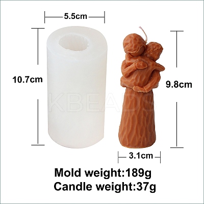 Mother's Day DIY Silicone Statue Candle Molds PW-WG14553-03-1