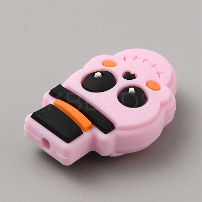 Halloween Skull Food Grade Eco-Friendly Silicone Beads SIL-SZC0003-09A-1