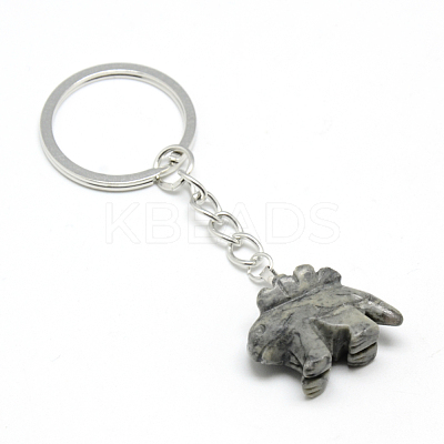 Synthetic & Natural Gemstone Keychain KEYC-S253-03-1
