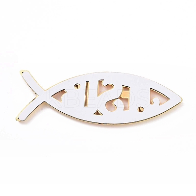 (Defective Closeout Sale: Scratched)Waterproof 3D Jesus Fish ABS Plastic Self Adhesive Stickers LS-AJEW-XCP0002-02-1
