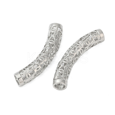 Hollow Out Brass Tube Beads KK-G532-01P-1