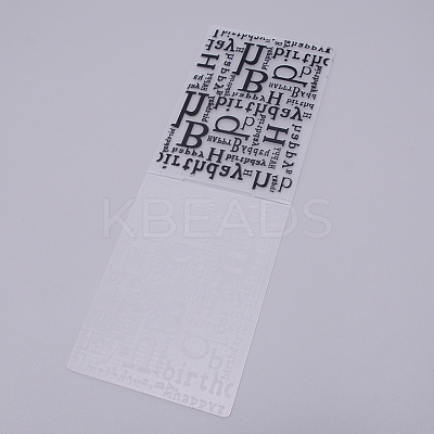 Plastic Fondant Stencil DIY-WH0221-01J-1