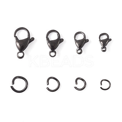 40Pcs 4 Styles 304 Stainless Steel Lobster Claw Clasps STAS-TA0002-59-1