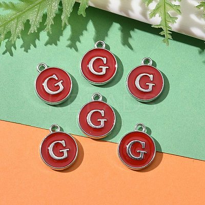 Platinum Plated Alloy Enamel Charms LS-ENAM-S118-03G-P-1