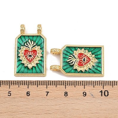 Brass Enamel Pendants X-KK-B157-28C-G-1