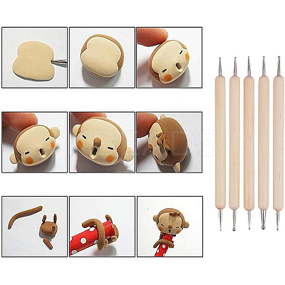 Wooden Handle Pottery Tools Sets TOOL-BC0008-11-1