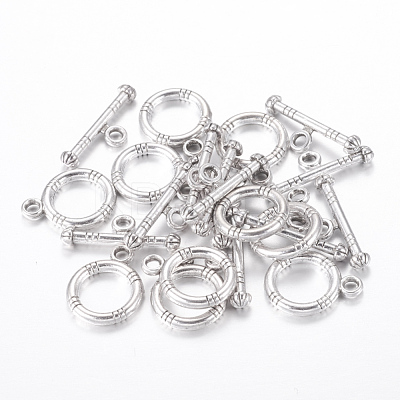 Tibetan Style Alloy Toggle Clasps X-LF0161Y-NF-1