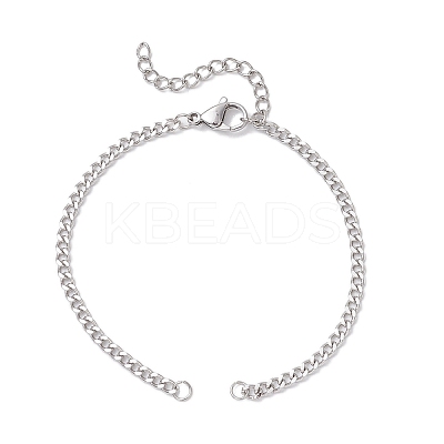 3MM 304 Stainless Steel Twisted Chain Bracelet Making AJEW-JB01440-02-1