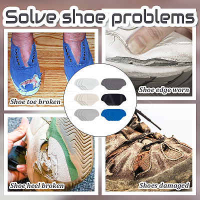 6 Bags 6 Colors Cloth Shoe Heel Repair Patch AJEW-DR0001-95-1