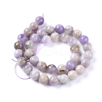 Natural Lavender Amethyst Beads Strands G-L555-01-4mm-1