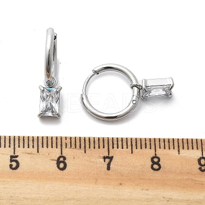 304 Stainless Steel Micro Pave Cubic Zirconia Hoop Earrings STAS-R004-06P-02-1