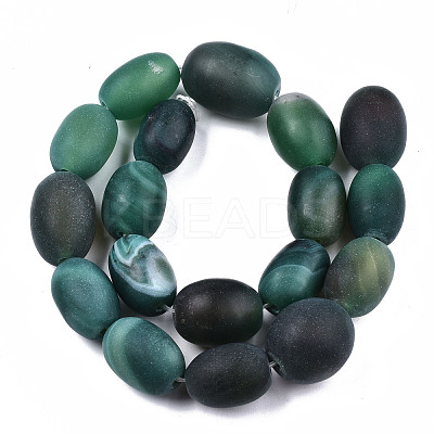 Natural Green Onyx Agate Beads Strands G-T131-60-1